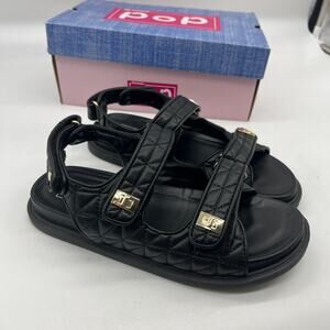 Pop Yield Open Toe Women's Footbed Sandals Black Size 8M